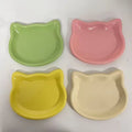 Shallow Pet Food Dish Set – 4 Colors for Cats & Small Dog Breeds