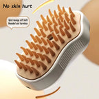 3-in-1 Electric Steam Brush for Cats & Dogs – Grooming, Massage & Hair Removal