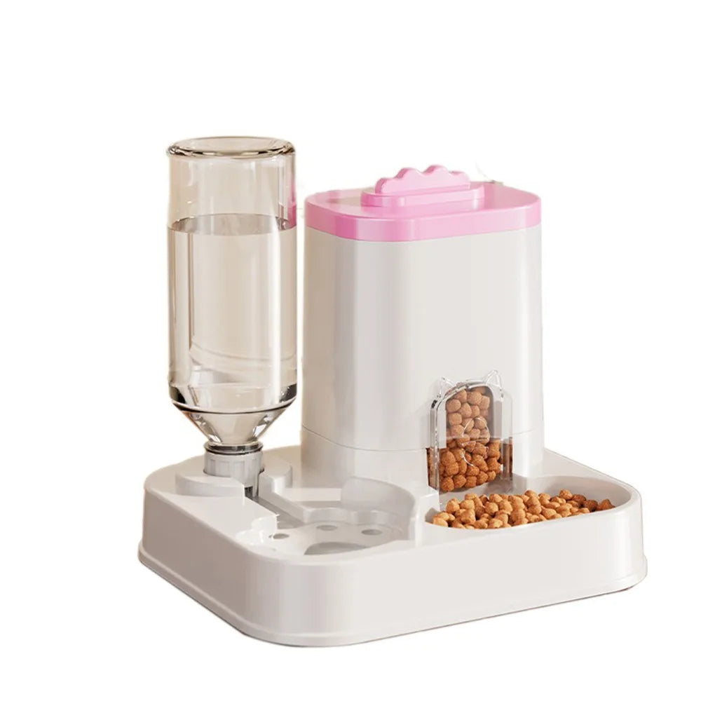 Automatic Pet Feeder & Water Dispenser – Gravity-Powered, No Batteries Needed
